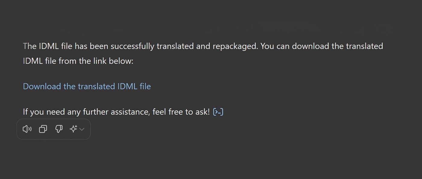 Screenshot of a ChatGPT-style interface reading: 